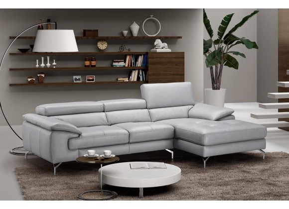 J&M Furniture Liam Premium Leather Sectional Indoor Right View