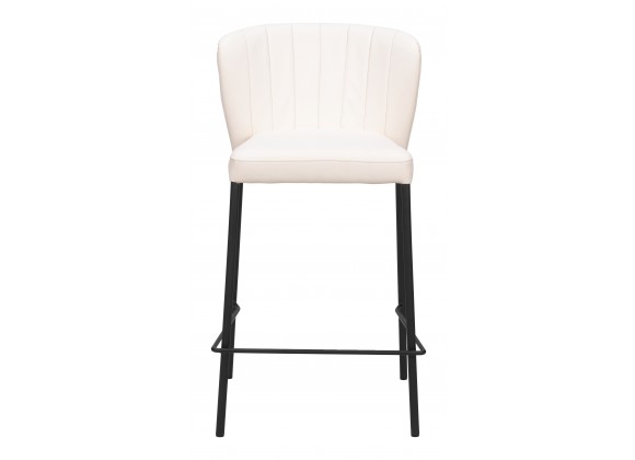 Linz Counter Stool in Cream- front view 1