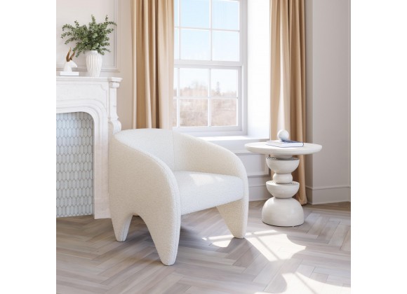 Lopta Accent Chair in White- Lifestyle 1