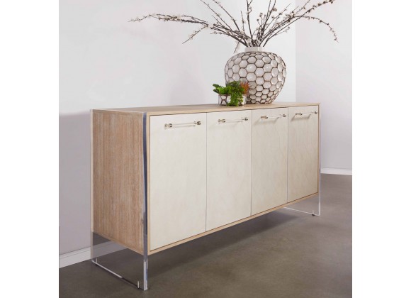 Essentials For Living Lorin Shagreen Media Sideboard - Lifestyle