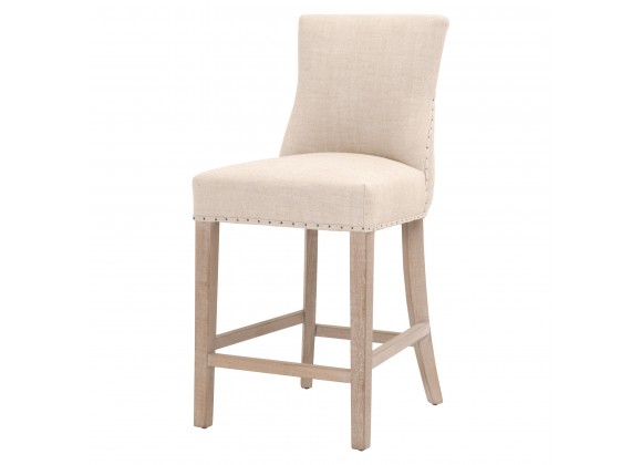 Essentials For Living Lourdes Counter Stool in Bisque Natural Gray - Angled