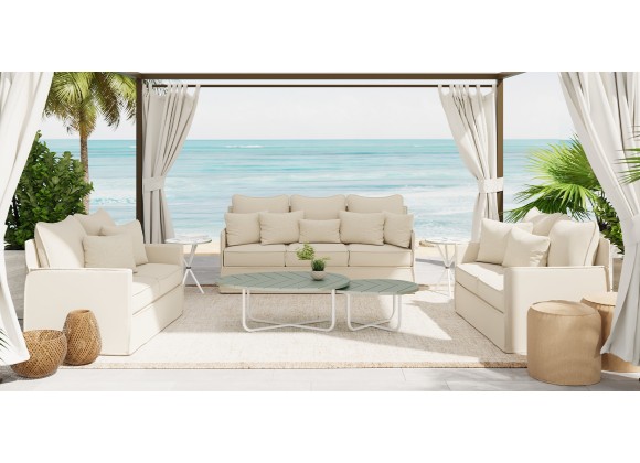 DecoScape Organic Leaf Nesting Table - Lifestyle Photo