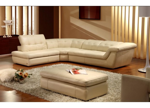 J&M Furniture 397 Italian Leather Sectional