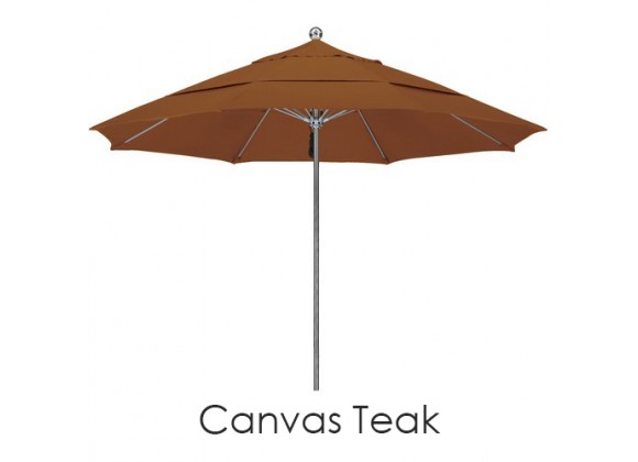 California Umbrella 11'S Steel SinglePole FGlass Ribs M Umbrella DV Anodized - Sunbrella