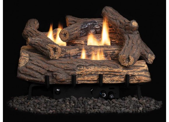 Superior Fireplaces 18"/24" Golden Oak Logs And Ceramic Fiber (
