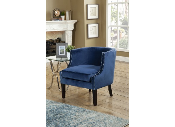 Alpine Furniture Royal Accent Chairs in Blue - Lifestyle