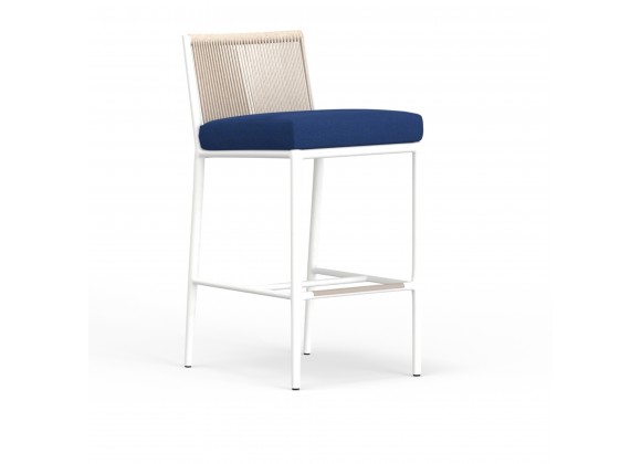 Sabbia Barstool in Echo Midnight, No Welt - Front Side Angle