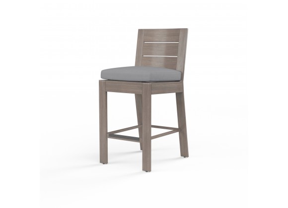Laguna Counter Stool in Canvas Granite, No Welt - Front Side Angle