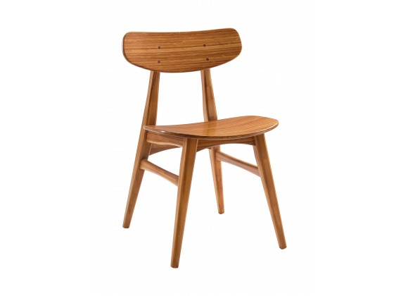 Greenington Cassia Dining Chair Amber / Caramelized / Sable - Set of 2 - Front Side Angle