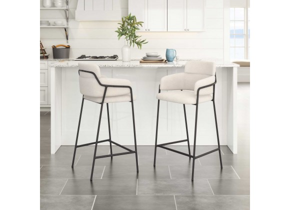 Marcel Counter Stool in Cream - Lifestyle