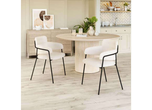 Marcel Dining Chair in Cream-Lifestyle 1