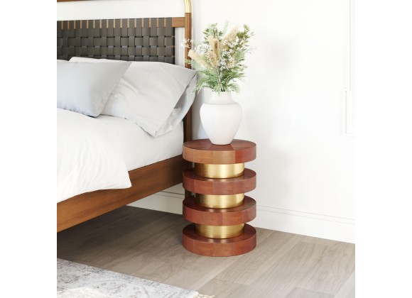 Marigot Side Table in Walnut- Lifestyle 1