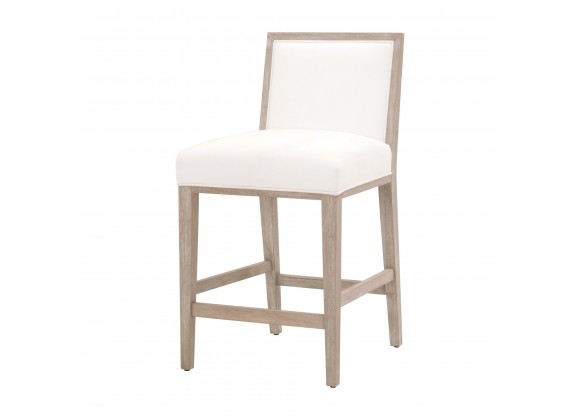Essentials For Living Martin Counter Stool - LiveSmart Peyton Pearl Natural Slate - Front Side Angle