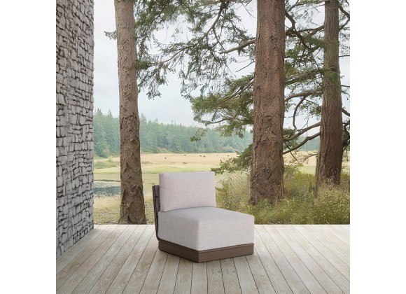 Azzurro Living Maui Armless Chair With Fawn Cushion - Lifestyle