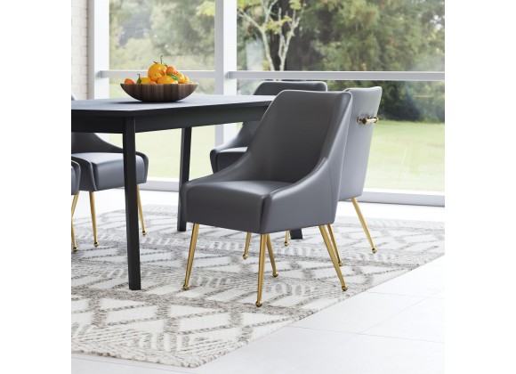 Maxine Dining Chair Gray & Gold-Lifestyle 1