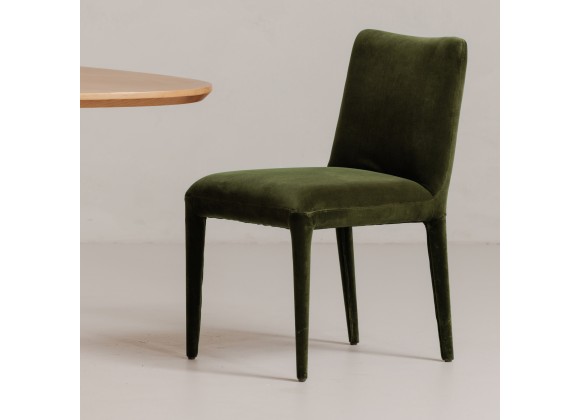 Moe's Home Collection Calla Dining Chair, Green Velvet - Set of Two - Lifestyle