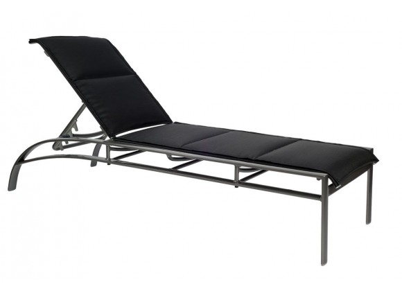 Woodard Metropolis Padded Sling Adjustable Chaise Lounge - Angled