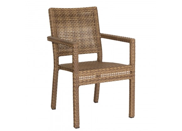 Woodard Et Cetera Miami Dining Armchair - Stackable - Mocha