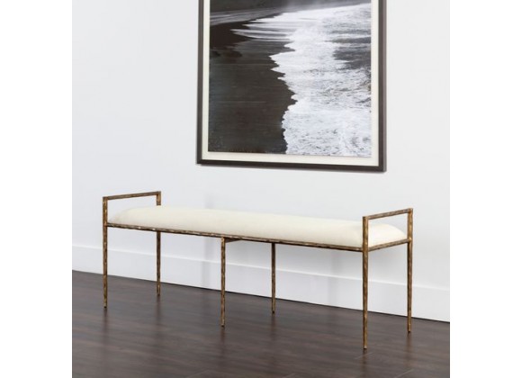 Sunpan Esai Bench in Zenith Alabaster - Lifestyle
