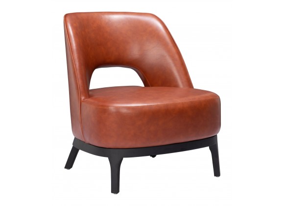 Zuo Modern Mistley Accent Chair Brown - Angled 1