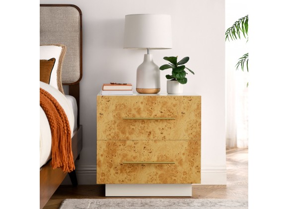 Modway Abel 2-Drawer Burl Wood Nightstand
