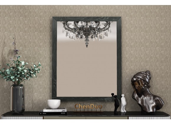 Whiteline Modern Living Navi/Abrazo/Malibu/Los Angeles Mirror High Gloss Grey - Front Lifestyle