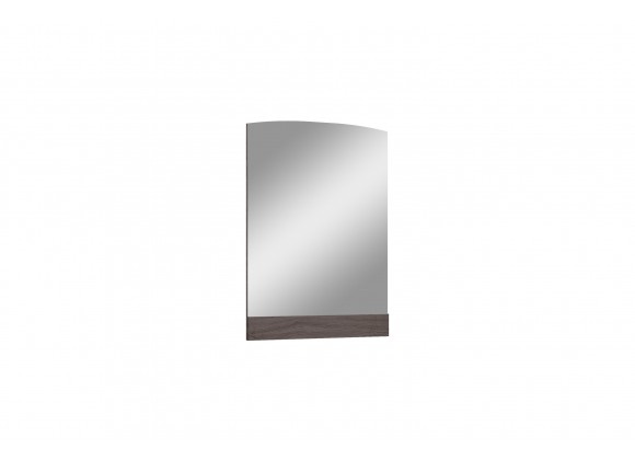 Whiteline Modern Living Berlin Rectangular Mirror in High Gloss Chestnut Grey - Angled