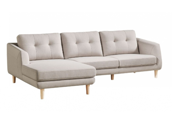 Corey Sectional Light Grey Left - Left Facing 