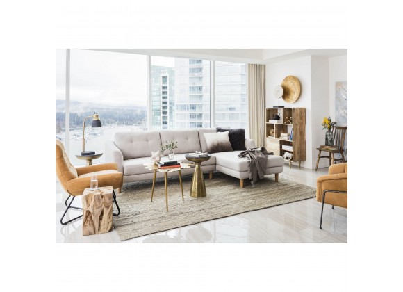 Moe's Home Collection Corey Sectional Beige Right - Lifestyle