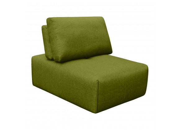 oe's Home Collection Nathaniel Slipper Chair Green - Front Angle
