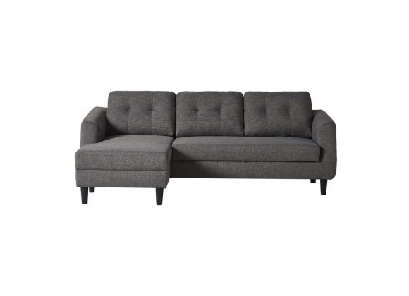 Moe's Home Collection Belagio Sofa Bed - Charcoal - Left Facing