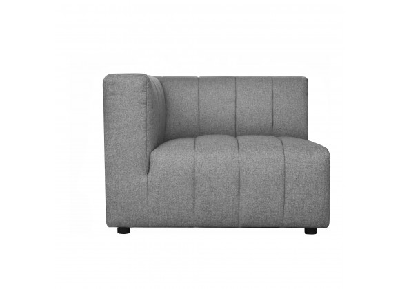 Moe's LYRIC ARM CHAIR LEFT GREY- Front Angle