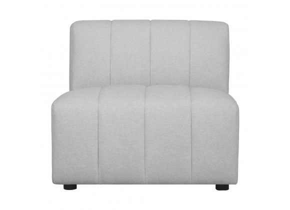 Moe's Home Collection Lyric Slipper Chair Grey / Oatmeal - Front Angle