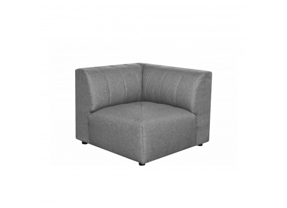 Moe's Home Collection Lyric Corner Chair Grey/Oatmeal - Front Angle