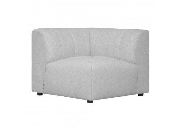 Moe's Home Collection Lyric Corner Chair, Beige - Front Angle