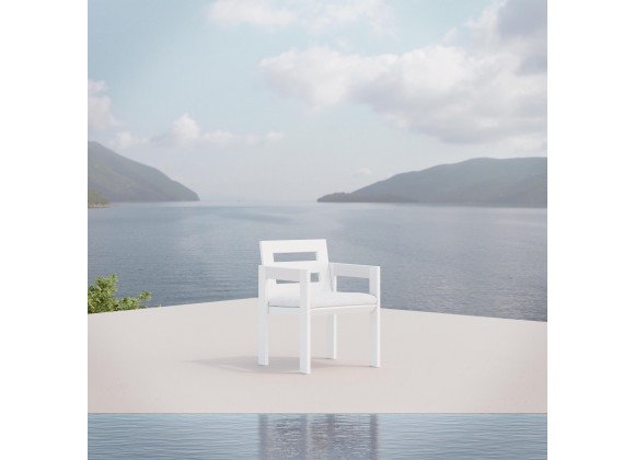 Azzurro Living Mykonos Dining Chair With Polar Cushion - Lifestyle