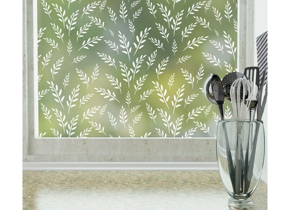 Odhams Press Wild Oats Frosted Non-Adhesive Decorative Window Film - Privacy Cling Film