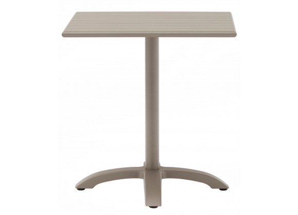 H&D Seating Square Outdoor Aluminum Table w/ Champagne Finish