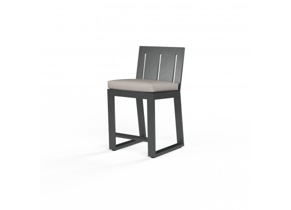 Redondo Barstool in Canvas Natural, No Welt - Front Side Angle