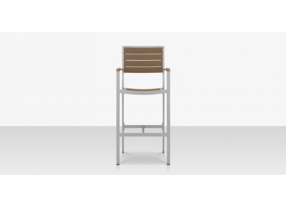 Source Furniture Napa Aluminum Stackable Bar Arm Chair