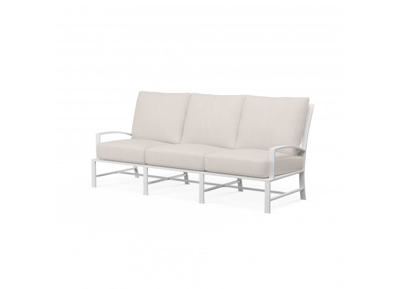 Bristol Sofa in Canvas Natural w/ Self Welt - Front Side Angle