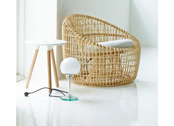 Cane-Line Nest Round Chair INDOOR White Cushion
