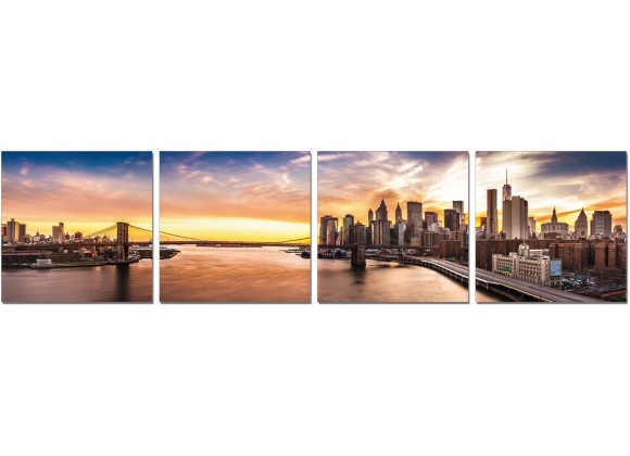 J&M Furniture Acrylic Wall Art New York Sunset 