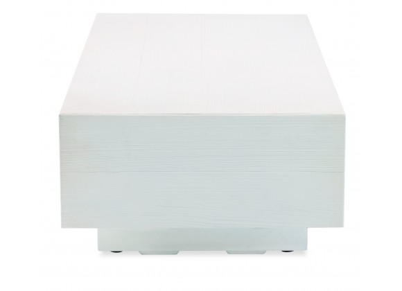 Sunset West GRFC Faux Bois Coffee Table, Bone Finish - Side Angle