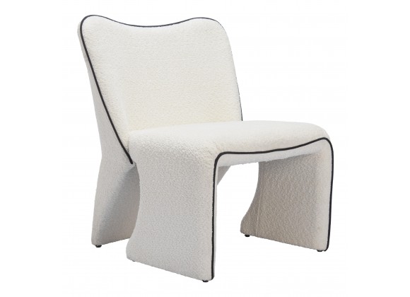 Novo Accent Chair Ivory - Angled 1