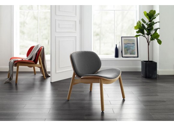Greenington Danica Lounge Chair, Wheat-Grey / Wheat-Red  - Lifestyle