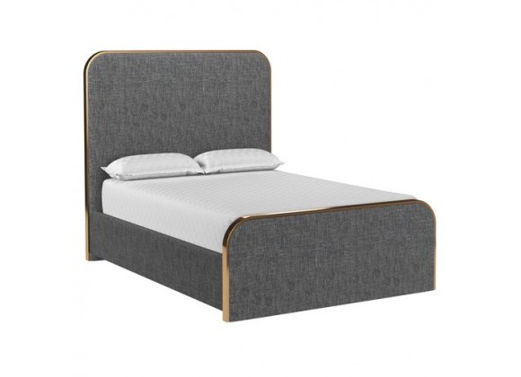 Sunpan Tometi Bed - Full Chacha Grey - Front Side View
