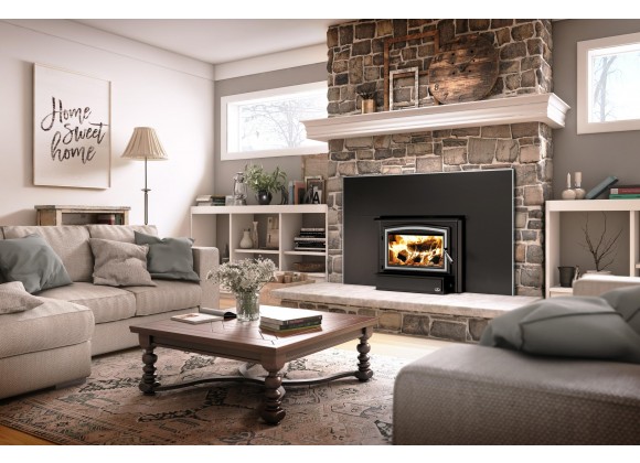 Osburn Stoves 1700 Wood Insert with Heat Activated Variable Speed Blower - Lifestyle 1