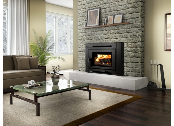 Osburn Stoves Matrix 2000 Wood Insert with Heat Activated Variable Speed Blower - Lifestyle 