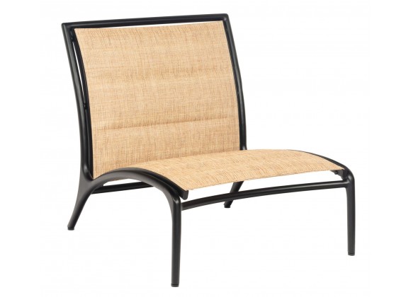 Woodard Orion Padded Sling Armless Lounge Chair - Low Seat